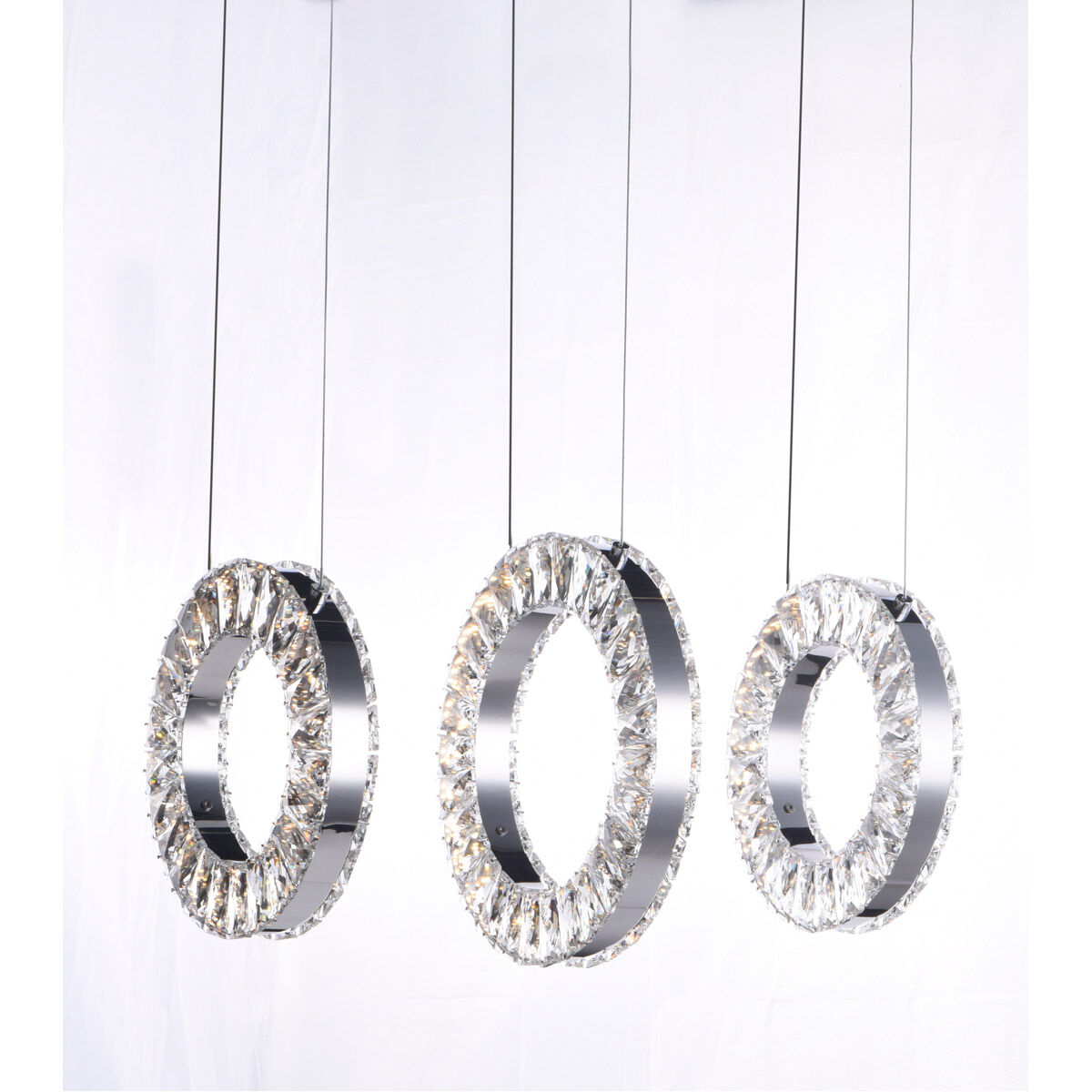 Charm LED 20.5 inch Polished Chrome Linear Pendant Ceiling Light