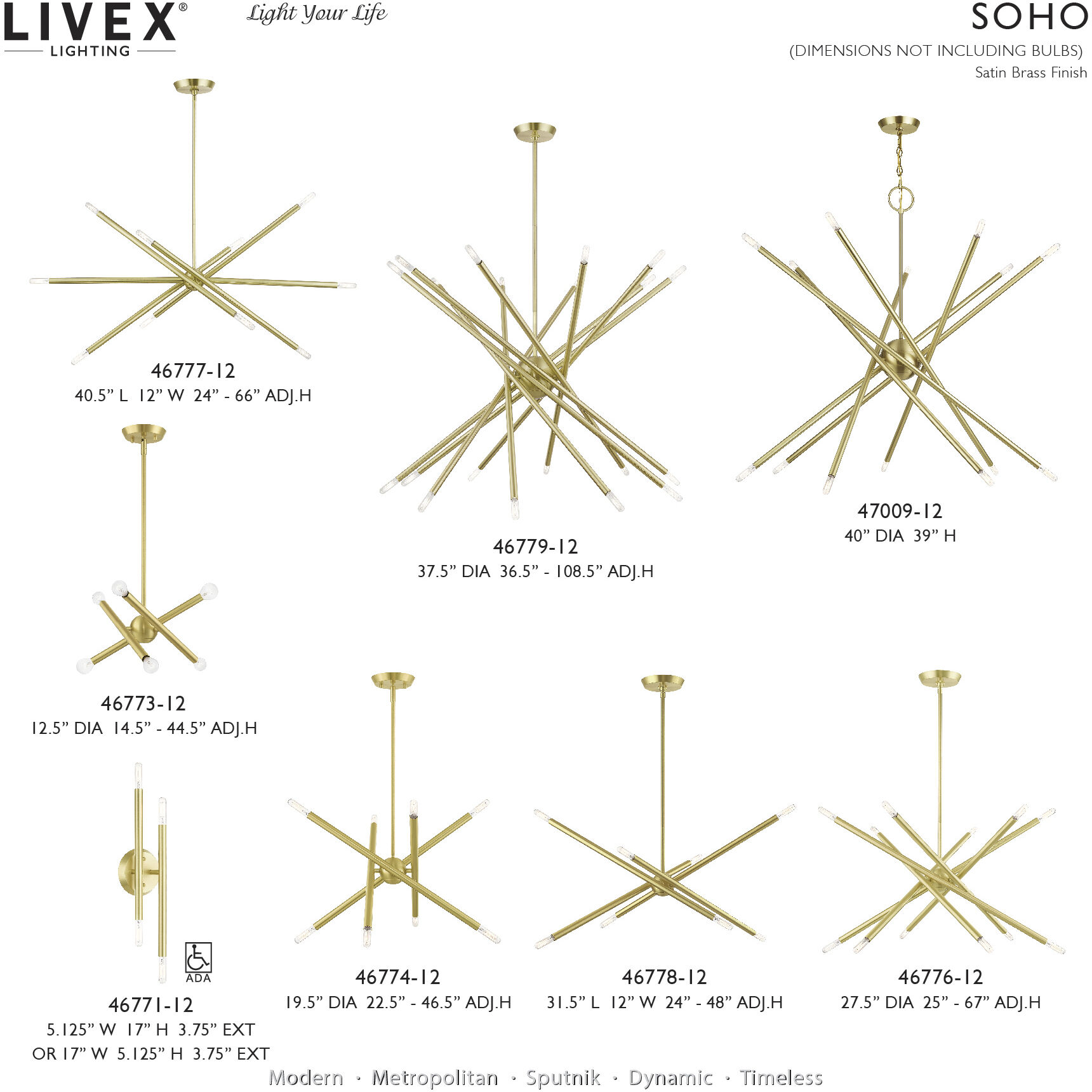 Soho 14 Light 40 inch Satin Brass Foyer Chandelier Ceiling Light