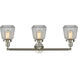 Franklin Restoration Chatham 3 Light 30 inch Brushed Satin Nickel Bath Vanity Light Wall Light in Clear Glass, Franklin Restoration