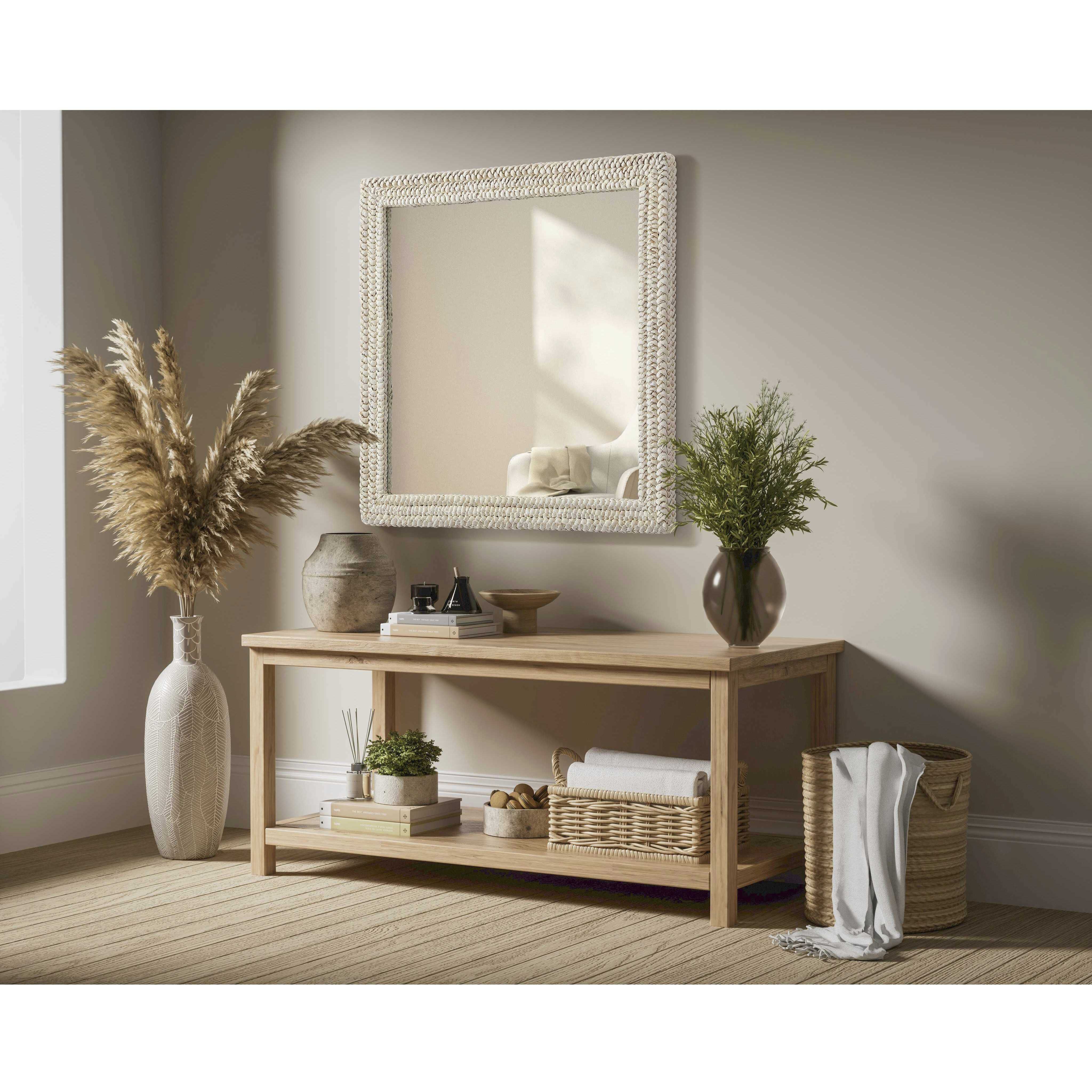 Marlowe 40 X 40 inch Linen White Mirror