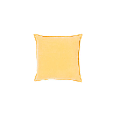 Cotton Velvet 22 X 22 inch Mustard Pillow Kit, Square