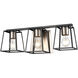Cape Breton 3 Light 21 inch Buffed Nickel and Graphite Vanity Light Wall Light