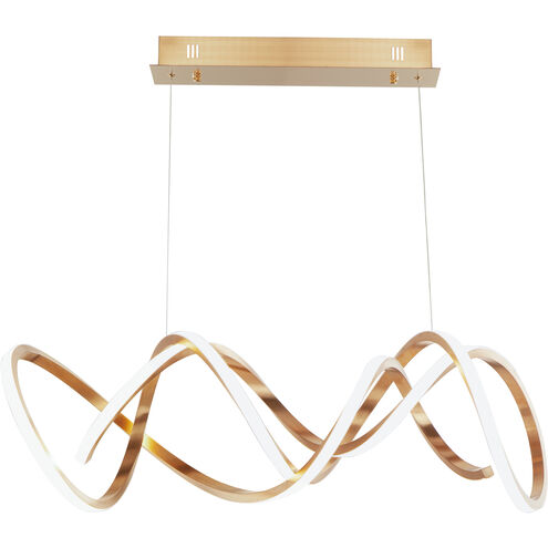 Signature LED 15.75 inch Brushed Champagne Single Pendant Ceiling Light