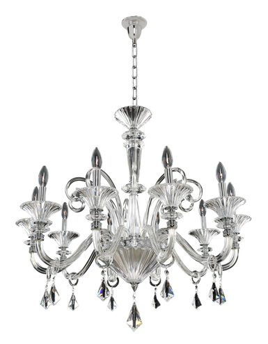 Chauvet 10 Light 33 inch Chrome Chandelier Ceiling Light