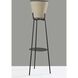 Zeek 63 inch 150.00 watt Black Shelf Floor Lamp Portable Light
