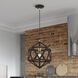Ashland 1 Light 13 inch Bronze with Antique Brass Accents Pendant Ceiling Light