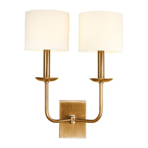 Kings Point 2 Light 15 inch Aged Brass Wall Sconce Wall Light