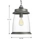 Conover 1 Light 11 inch Antique Pewter Outdoor Hanging Lantern