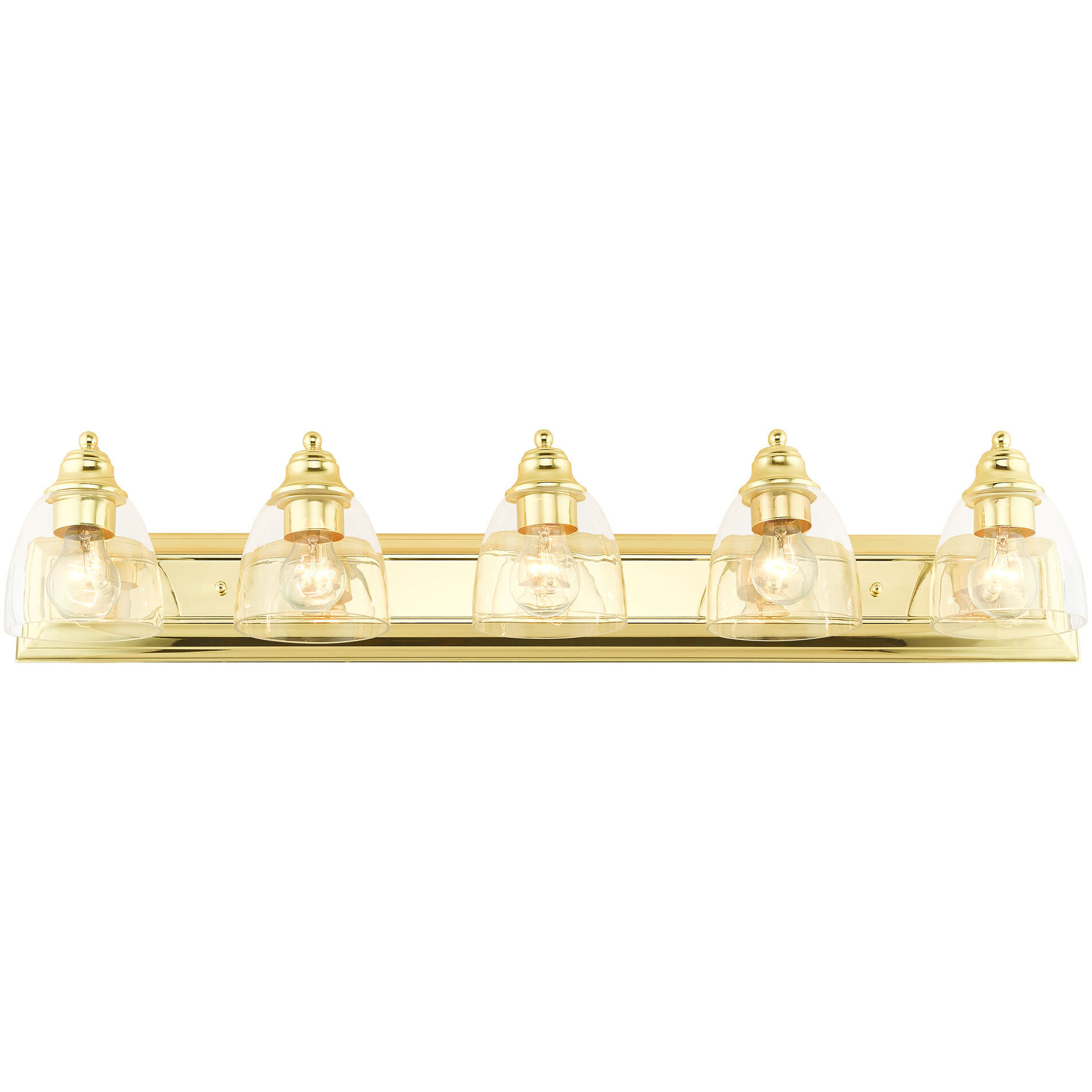 Birmingham 5 Light 36 inch Polished Brass Vanity Sconce Wall Light