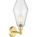 Cindyrella Sconce Wall Light in Satin Gold, Seedy