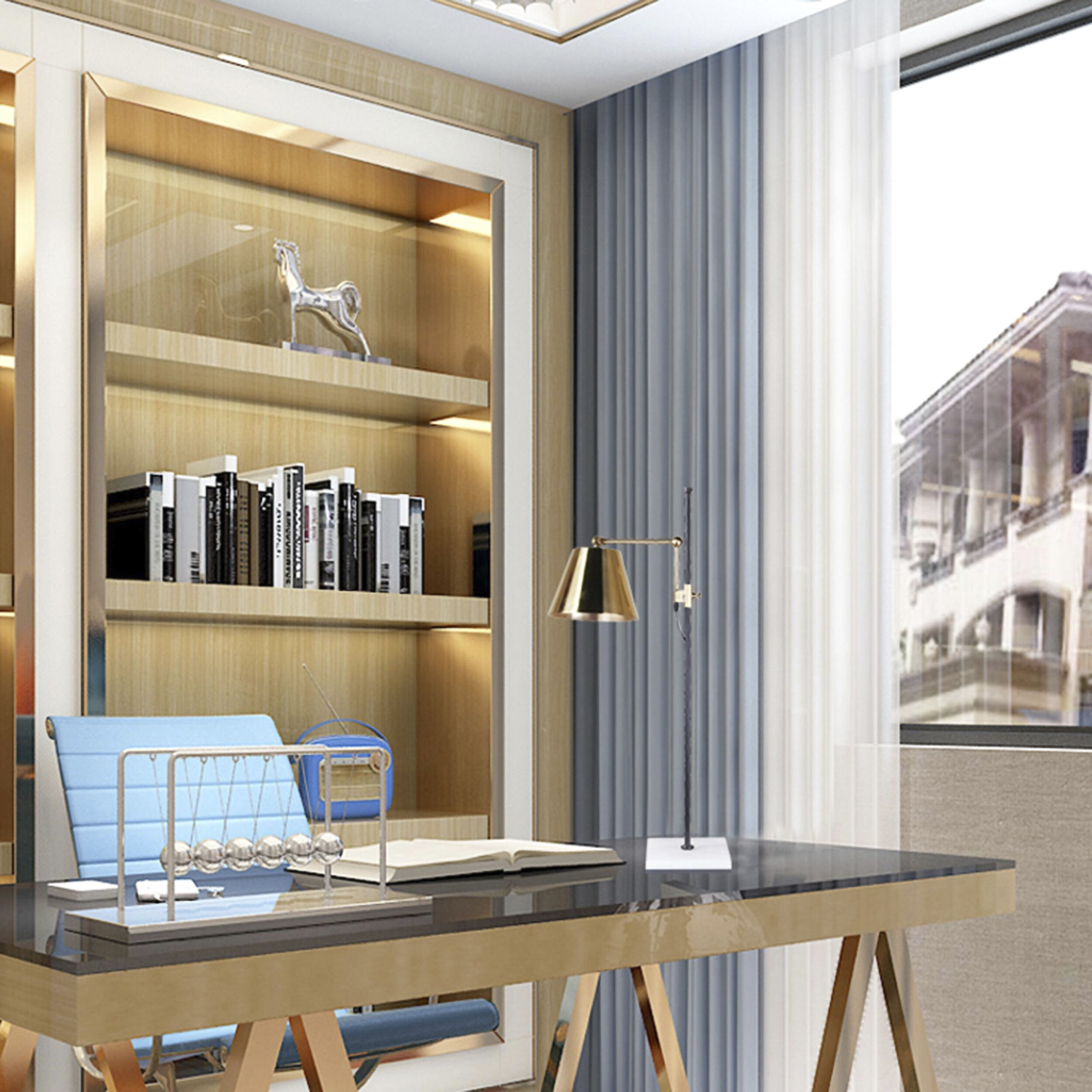 Canada 32 inch 100.00 watt Black and Brass Table Lamp Portable Light