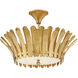 Reina 3 Light 20 inch Distressed Brass Semi-flush Mount Ceiling Light