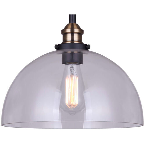 Thea 1 Light 12 inch Black/Gold Pendant Ceiling Light