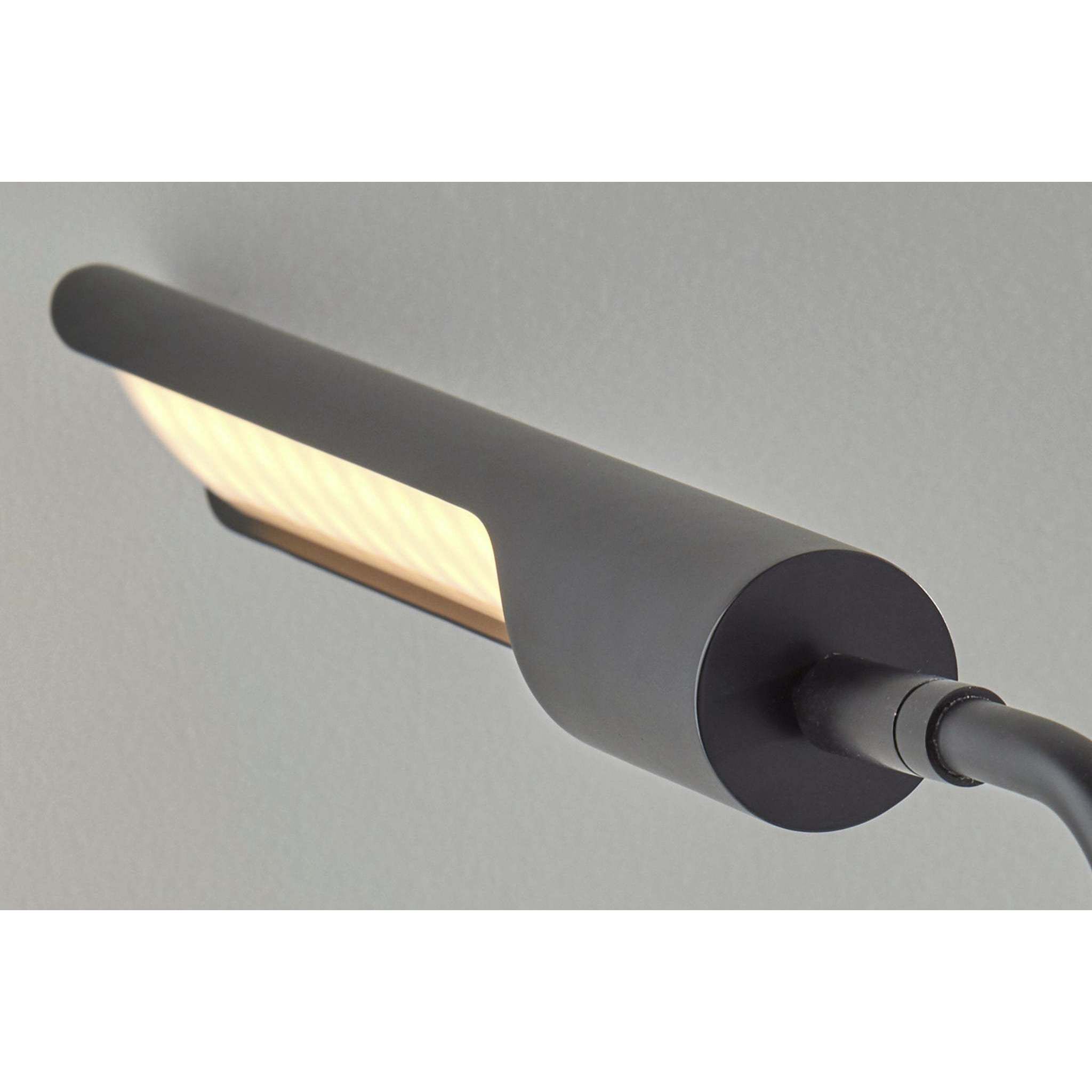 Zane 17 inch 10.00 watt Black Desk Lamp Portable Light, with Smart Switch