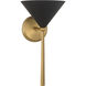 Cortan 1 Light 8 inch Legacy Brass and Dark Bronze Bath Sconce Wall Light
