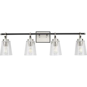 Cassell 4 Light 33.87 inch Brushed Nickel Bathroom Vanity Light Wall Light