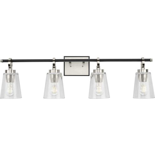 Cassell 4 Light 33.87 inch Brushed Nickel Bathroom Vanity Light Wall Light
