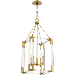 Prima Vista LED 15.38 inch Aged Antique Brass Pendant Ceiling Light