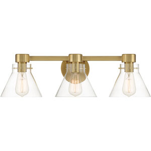 Willow Creek 3 Light 25 inch Brushed Gold Vanity Light Wall Light