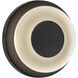 Stephord Wall Sconce Wall Light in Black, Frosted Glass Shade