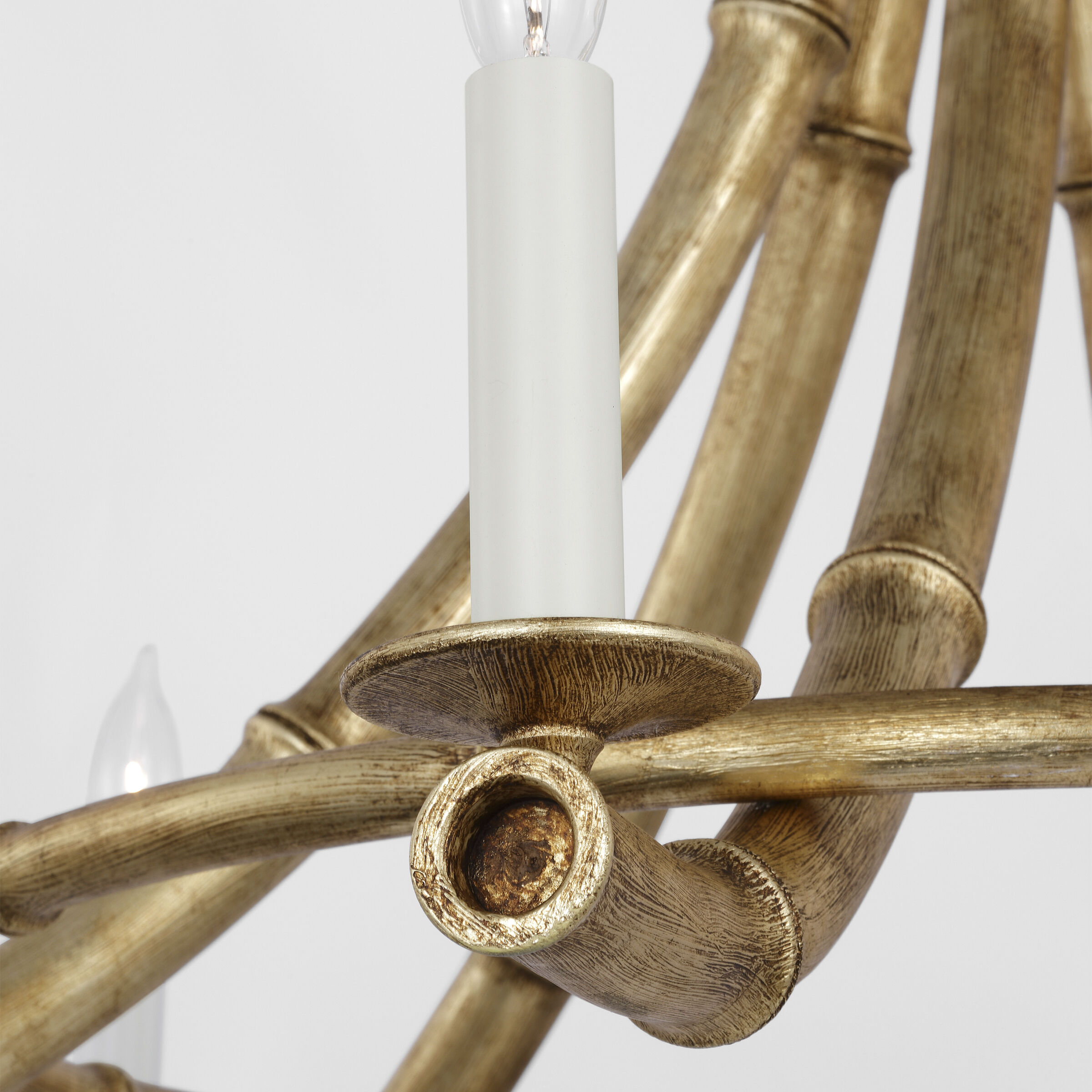 Fisher Weisman Alana LED 38.75 inch Gilded Plaster Chandelier Ceiling Light