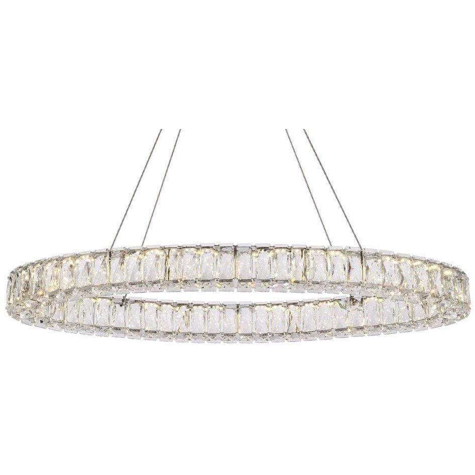 Monroe 1 Light 36 inch Chrome Pendant Ceiling Light