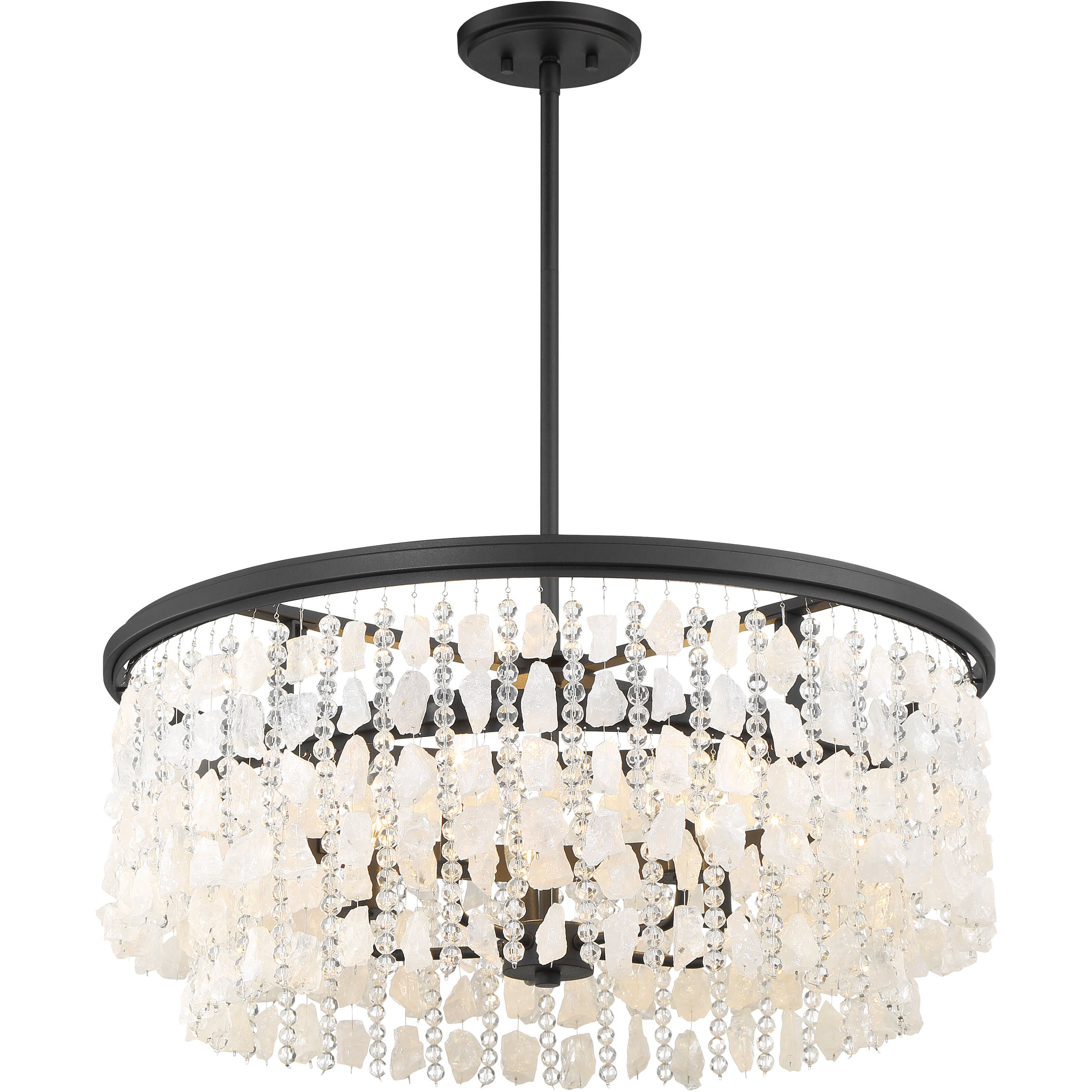 Shimmering Elegance 5 Light 28 inch Sand Coal Chandelier Ceiling Light