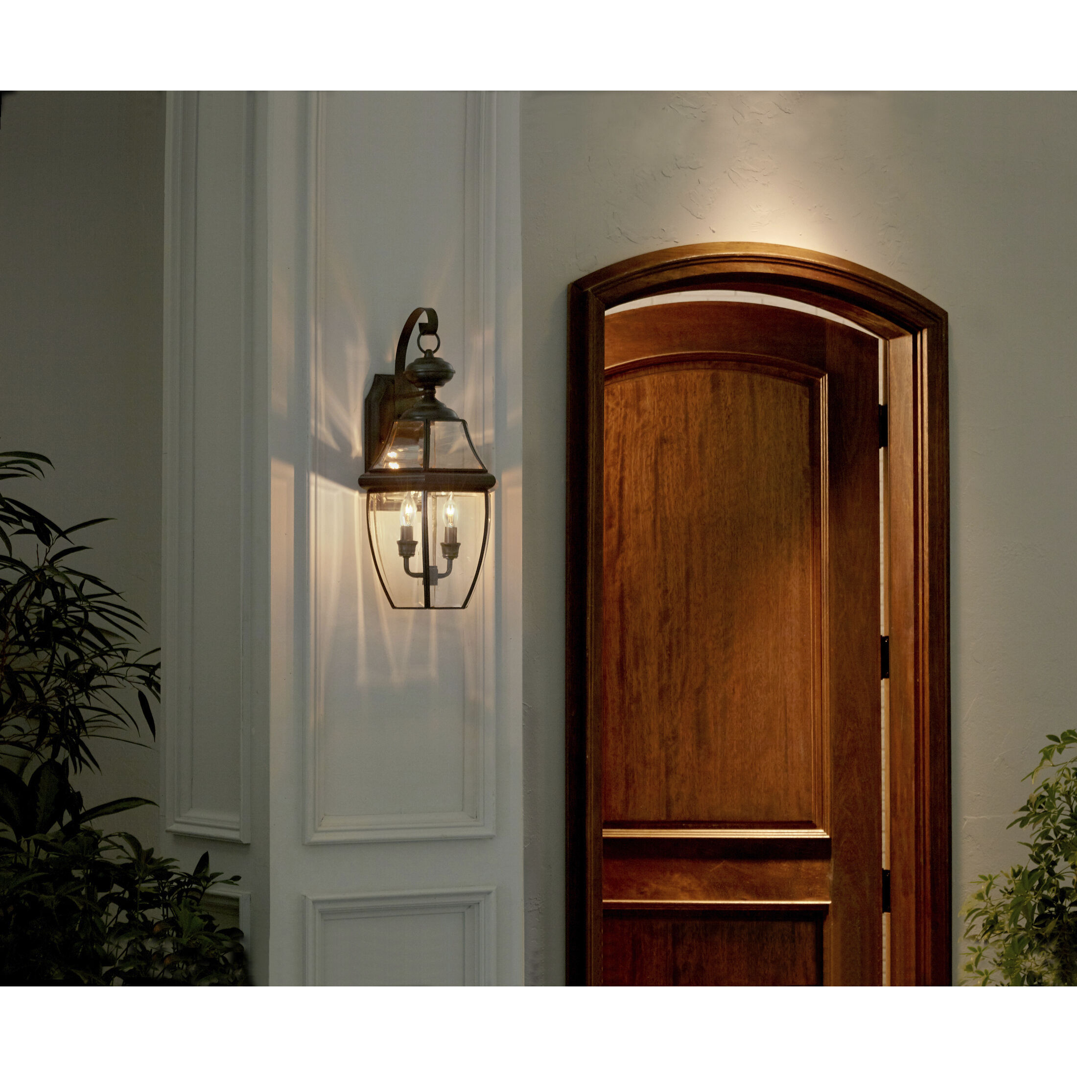 Newbury 2 Light 20 inch Medici Bronze Outdoor Wall Lantern