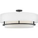 Graham 30 inch Black Indoor Semi-Flush Mount Ceiling Light, Convertible