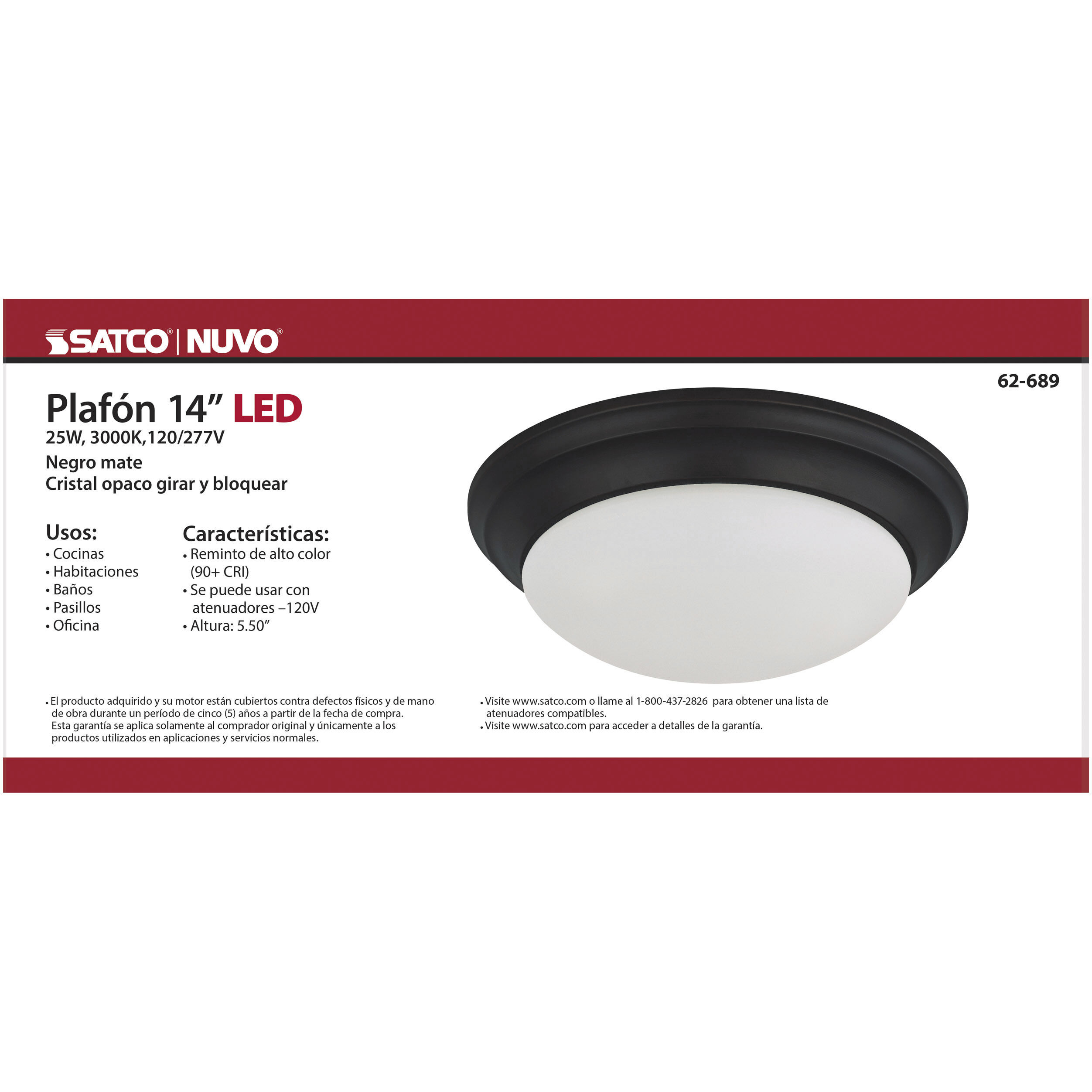 Brentwood LED 14 inch Matte Black Flush Mount Ceiling Light
