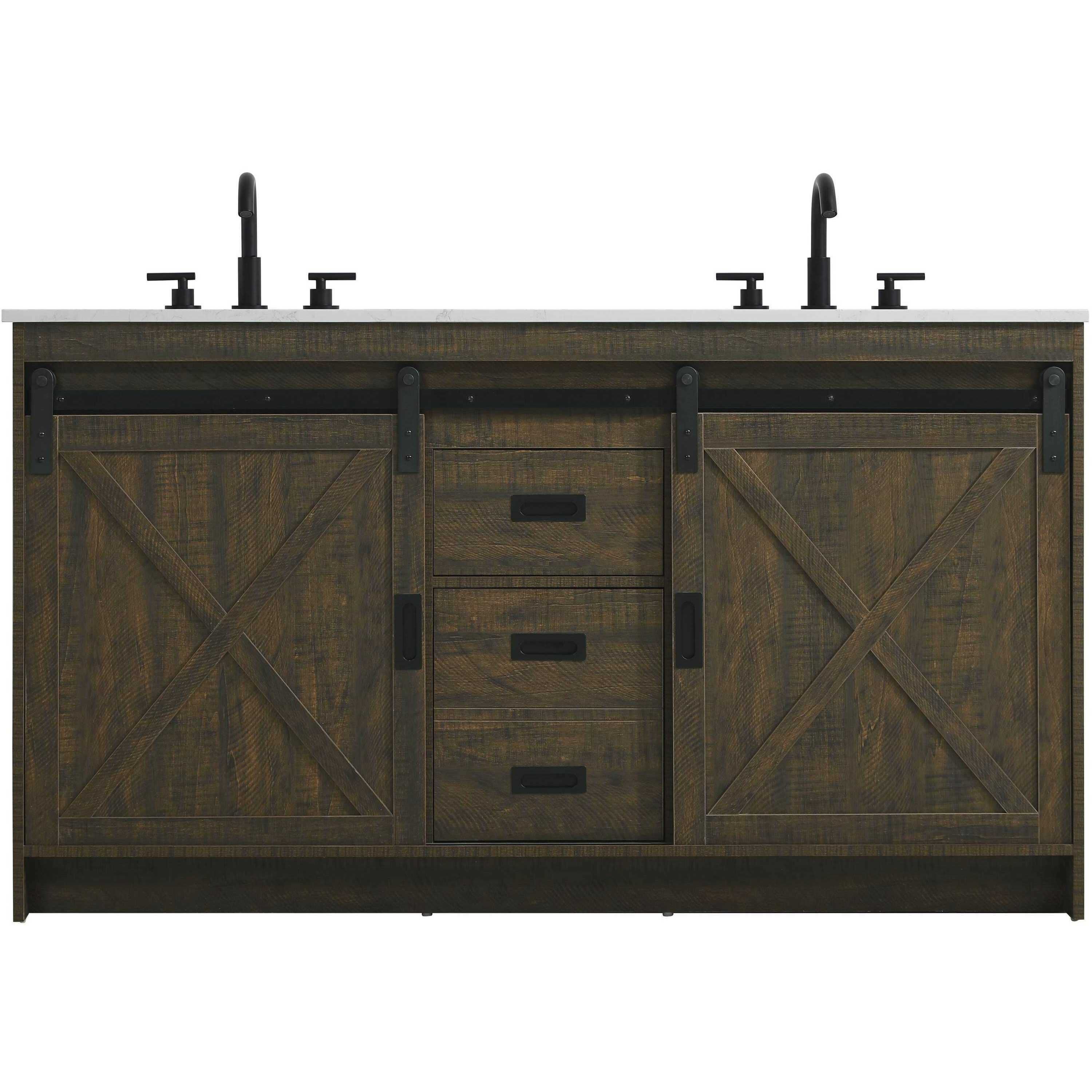 Austin 60 X 34 inch Expresso Bathroom Vanity Cabinet