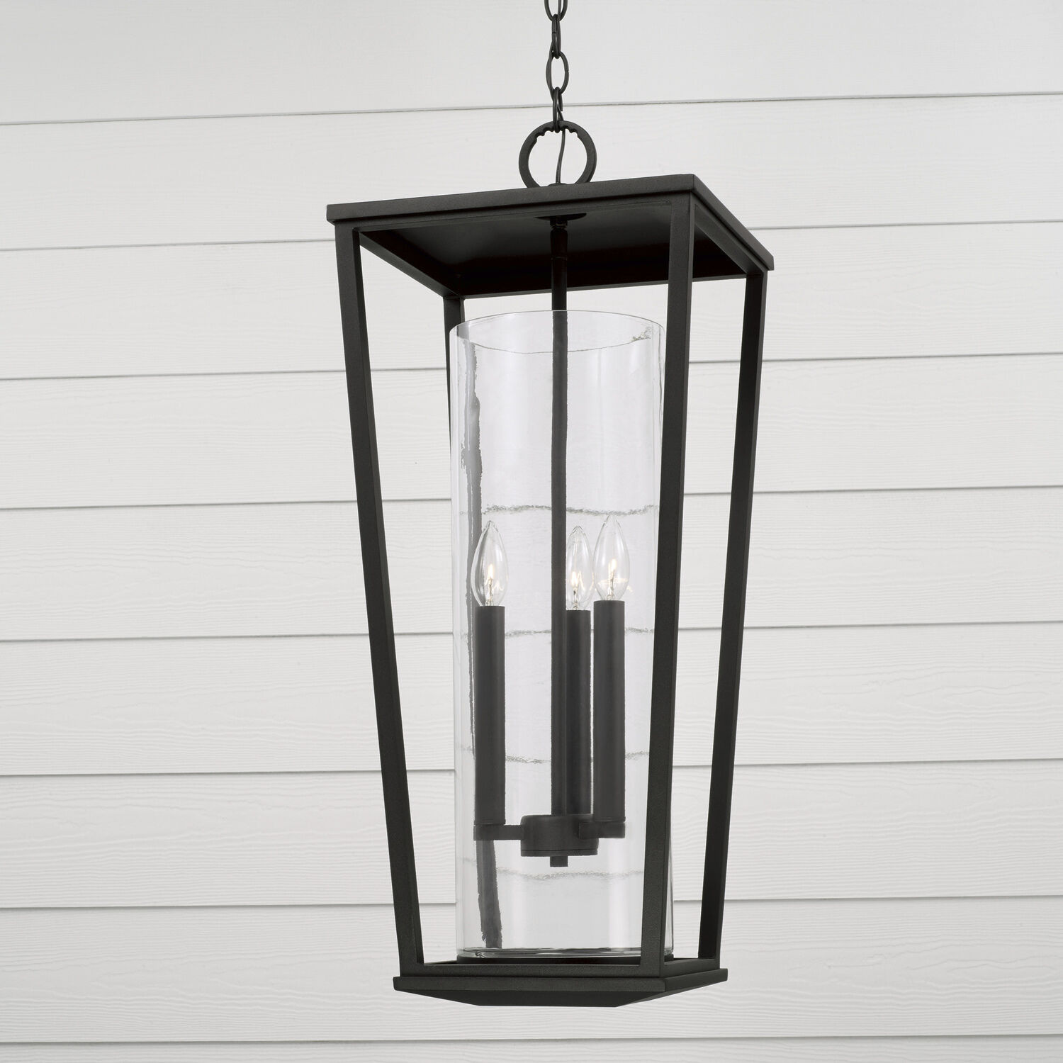 Elliott 3 Light 12.25 inch Black Outdoor Hanging Lantern