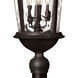 Windsor LED 30 inch Black Outdoor Post Mount, Clear Water Glass