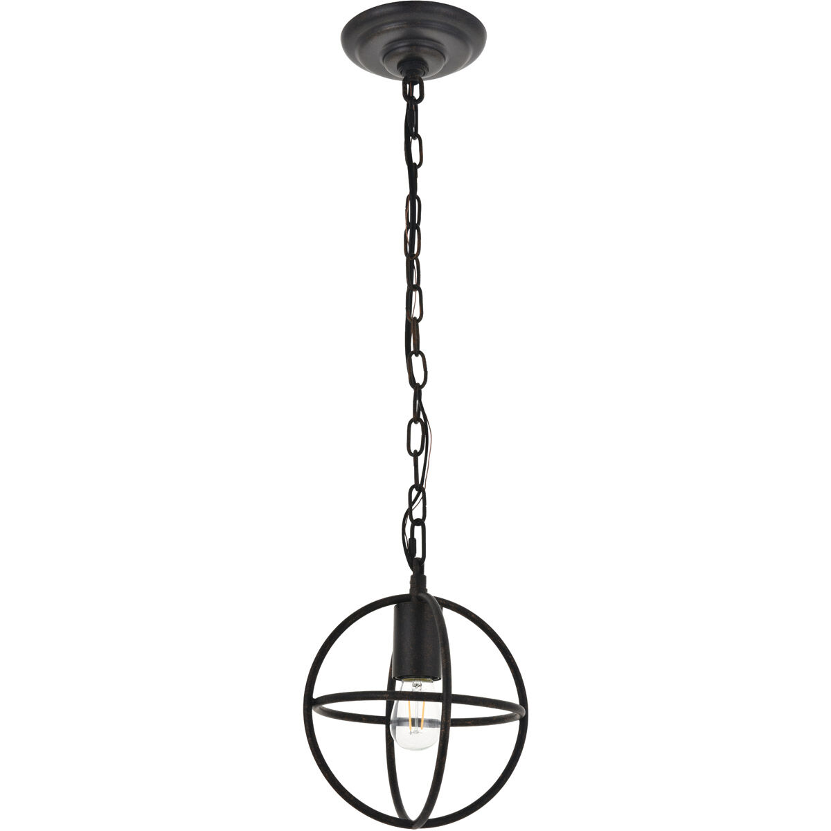 Octavia 1 Light 7.9 inch Dark Brown Pendant Ceiling Light in Dark Bronze
