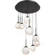 Quest LED 17 inch Black Multi-Light Pendant Ceiling Light, Beyond