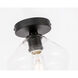 Gene 1 Light 8 inch Black Flush Mount Ceiling Light