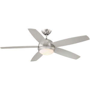 Baird 52 inch Brushed Nickel with Silver/Chestnut Blades Ceiling Fan