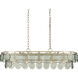 Settat 5 Light 40.25 inch Silver Leaf and Clear Chandelier Ceiling Light