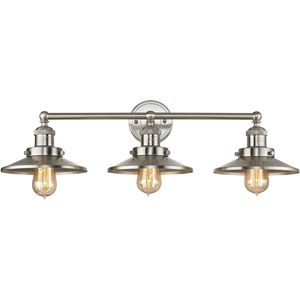 English Pub 3 Light 28 inch Satin Nickel Vanity Light Wall Light