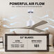 Atlas Nan 52 inch Matte White with Gray Ash Tone Blades Ceiling Fan
