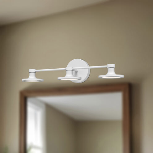 Alora Mood Issa LED 20.5 inch White Bath Vanity Light Wall Light