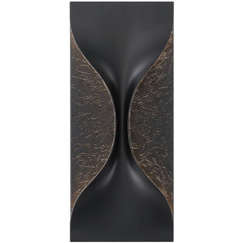 Shayla 1 Light 14 inch Gold and Black Outdoor Wall Sconce