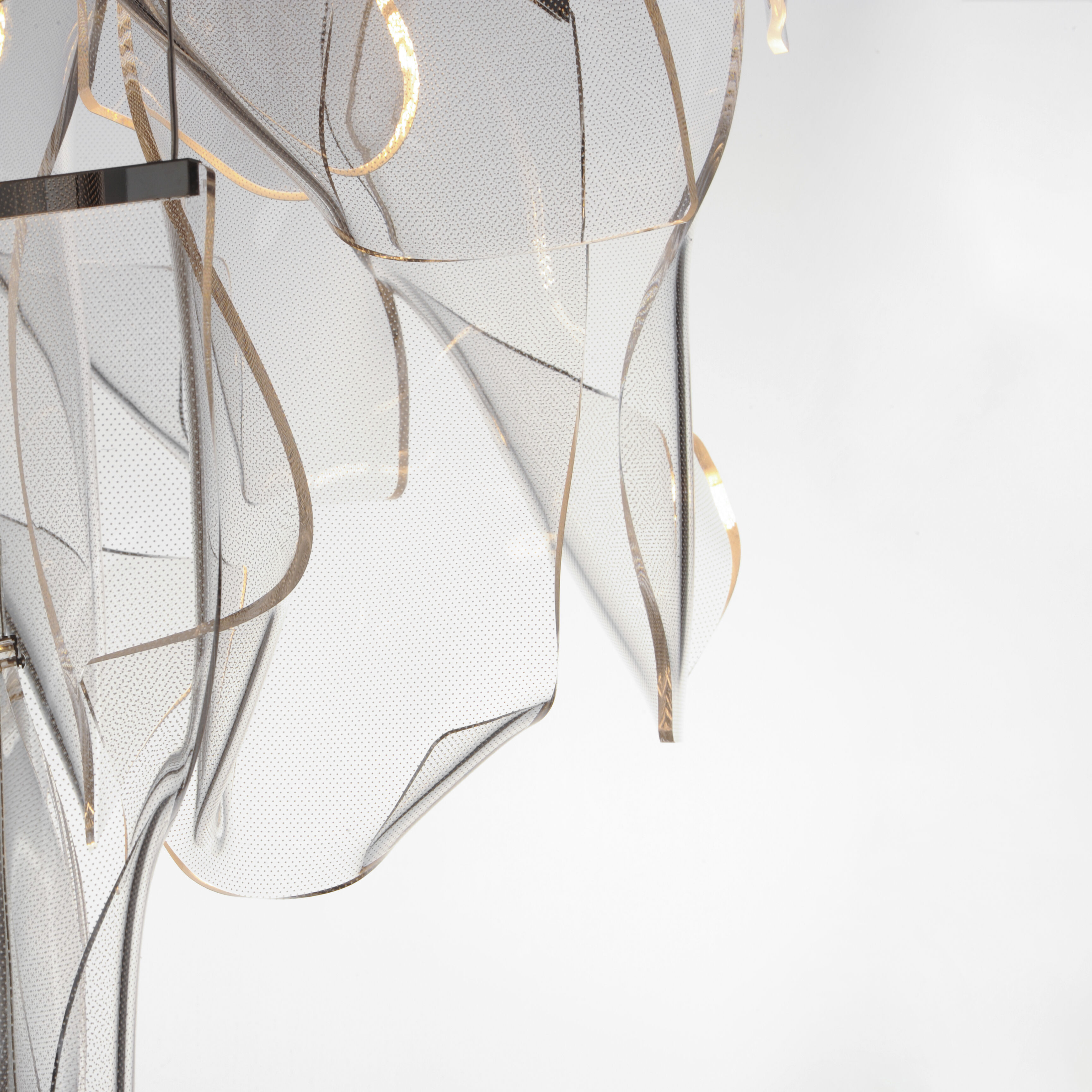 Rinkle LED 21.5 inch Brushed Gunmetal Multi-Light Pendant Ceiling Light