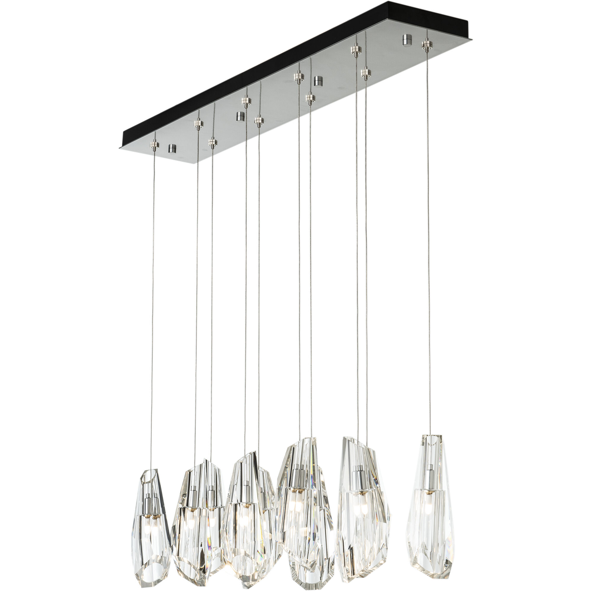 Luma 10 Light 44.5 inch Sterling Pendant Ceiling Light, Large