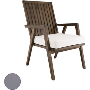 Teak Garden 22 X 21 inch Gray Outdoor Cushion, Chair Cushion