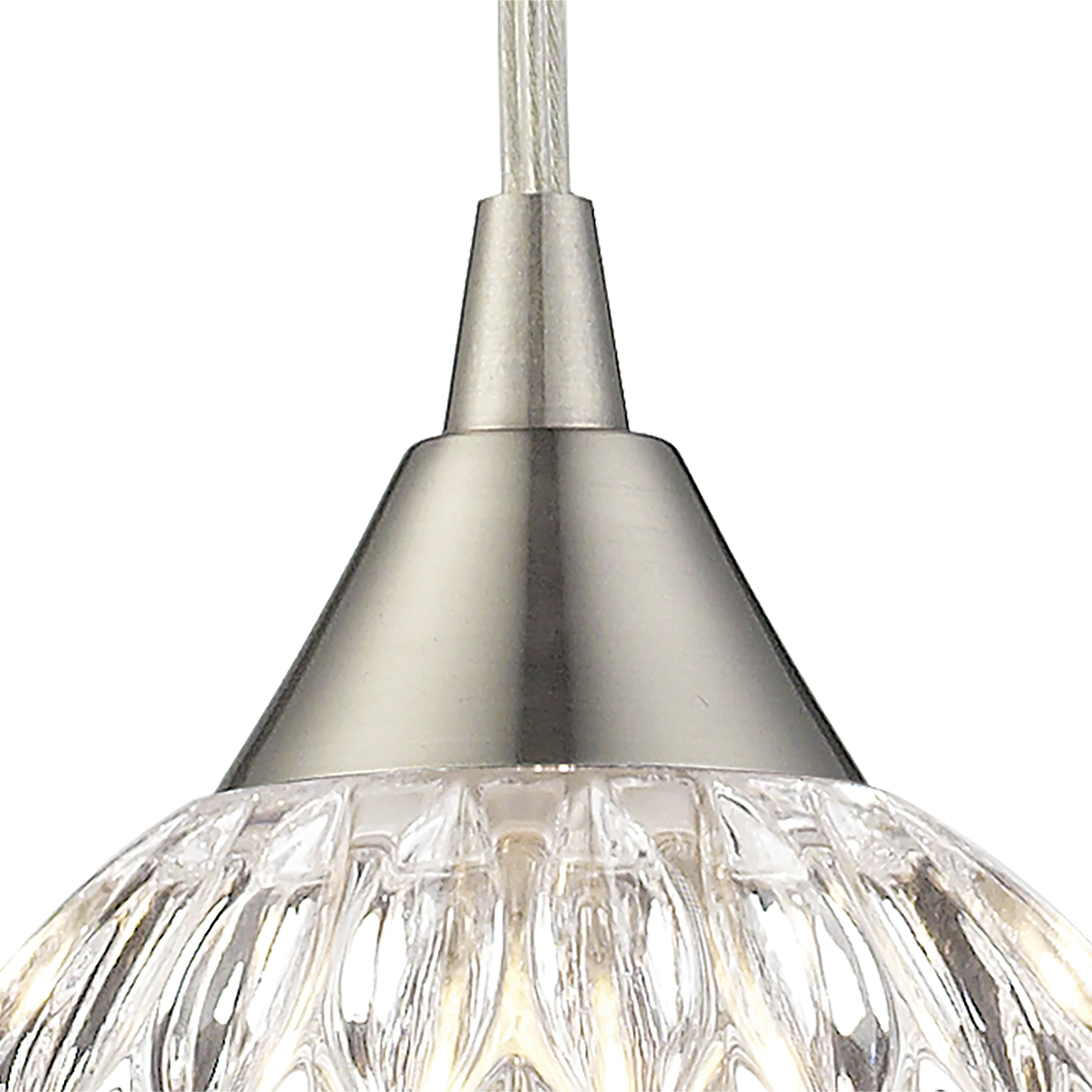 Kersey LED 5 inch Satin Nickel Pendant Ceiling Light