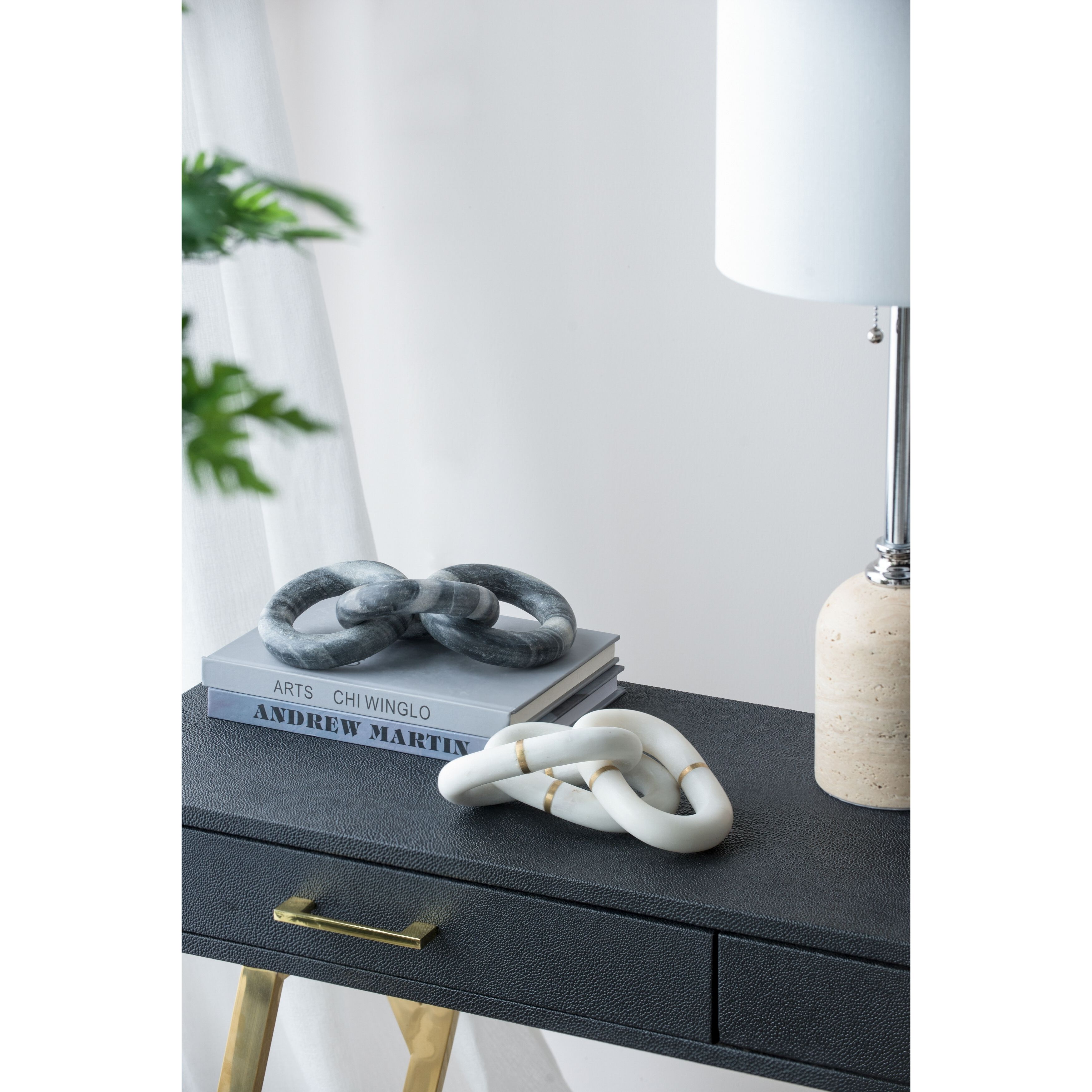 Anita Black Marble Chain