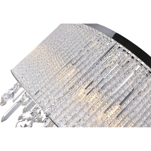 Benson 9 Light 20 inch Chrome Drum Shade Flush Mount Ceiling Light