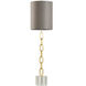 Bixby 46 inch 150 watt Brass and Clear Table Lamp Portable Light