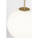 Richard June Sorelle 1 Light 18 inch Estate Brass Pendant Ceiling Light in LED